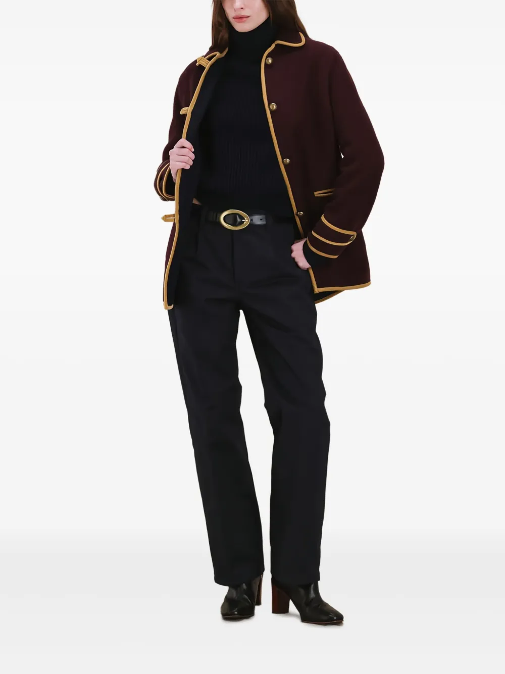 Fortela Danielle Wool Jacket in Red, view 2