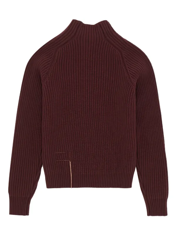 Fortela Leona Ribbed Sweater in Red