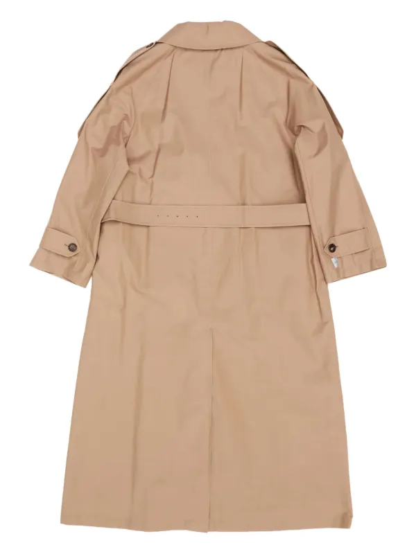 Max Mara ベルテッド ボタン コート | ニュートラル | FARFETCH JP