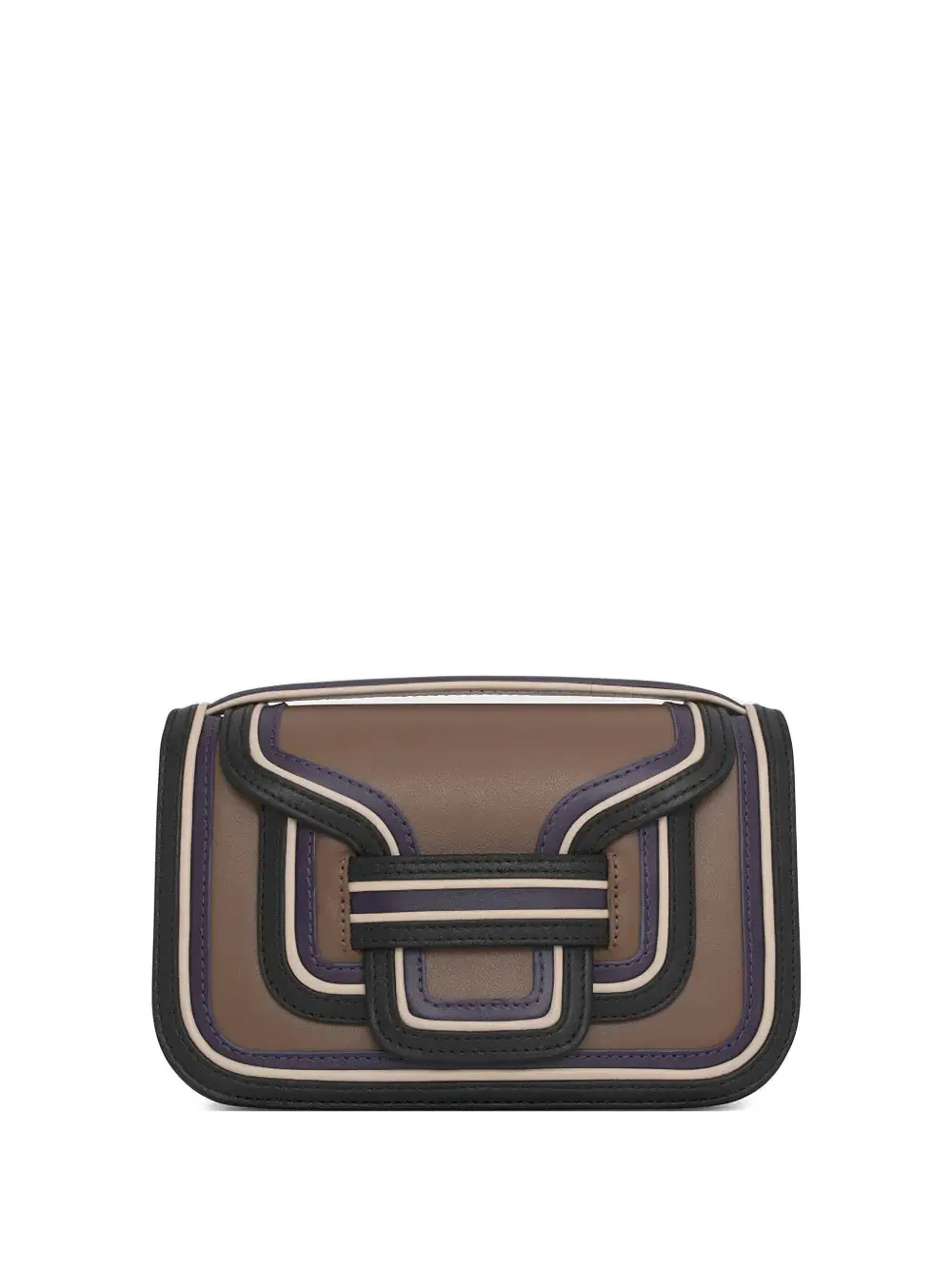 Pierre Hardy Leather Clutch Bag In Brown