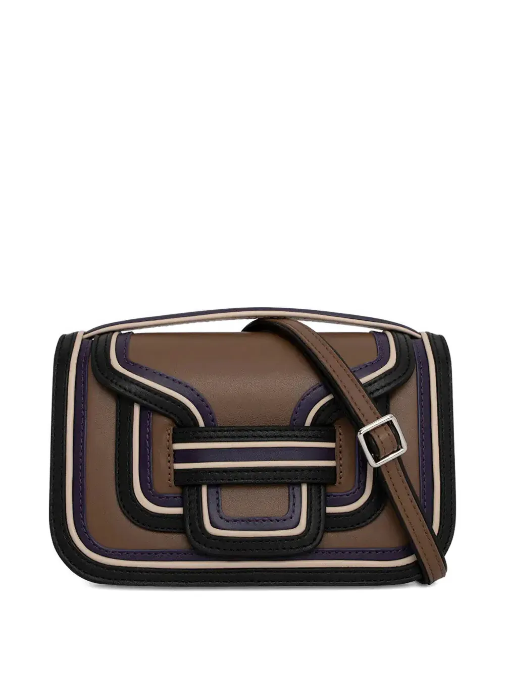 Pierre Hardy Leren clutch Bruin