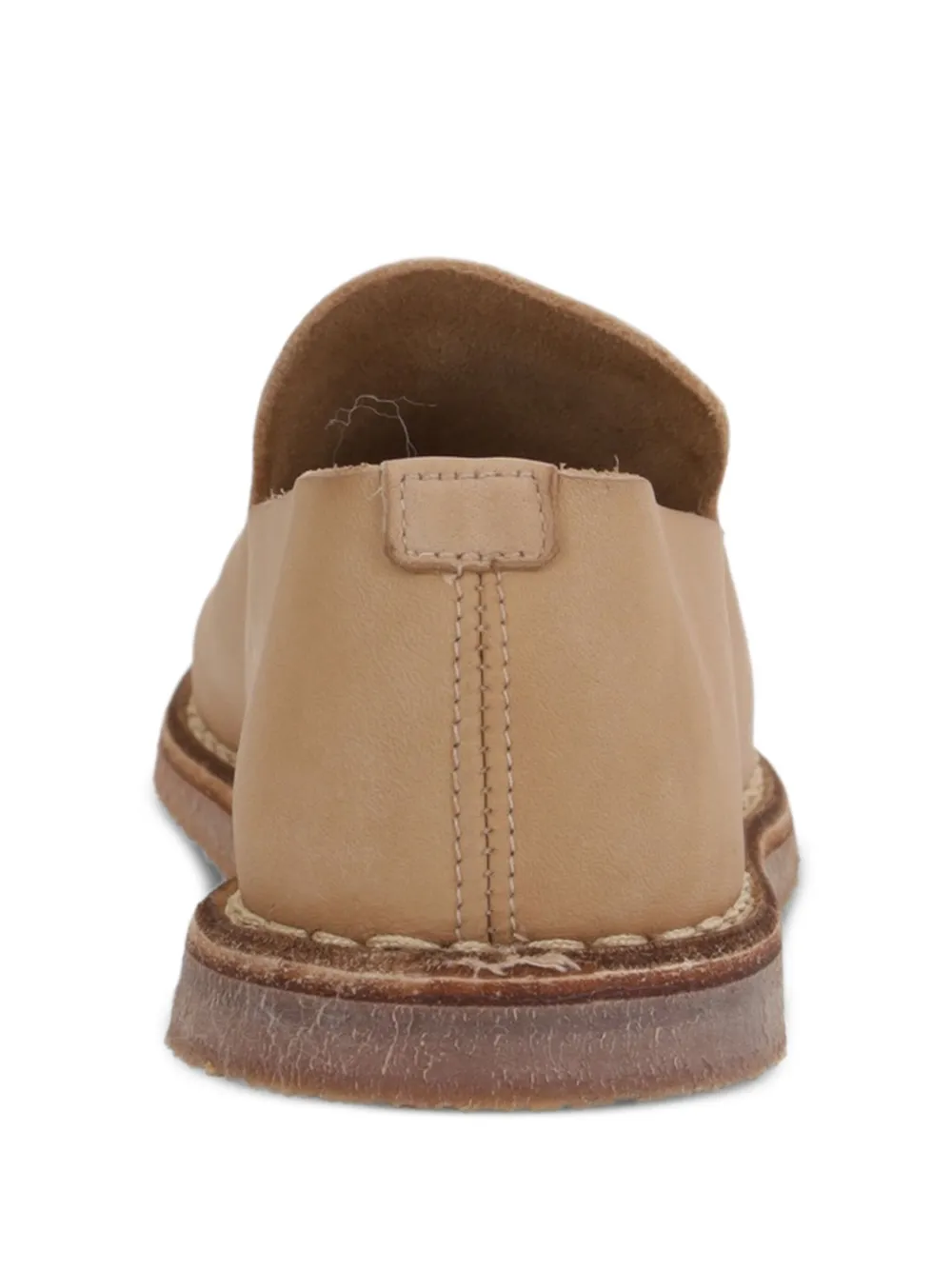 Guidi leather slip-on loafers Brown