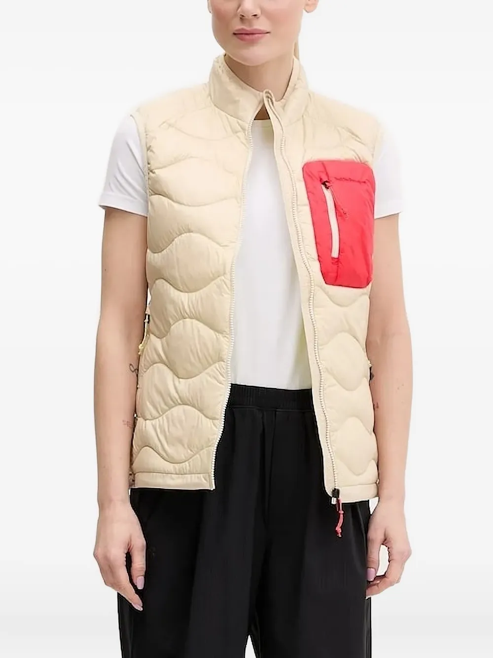Peak Performance quilted sleeveless gilet Beige