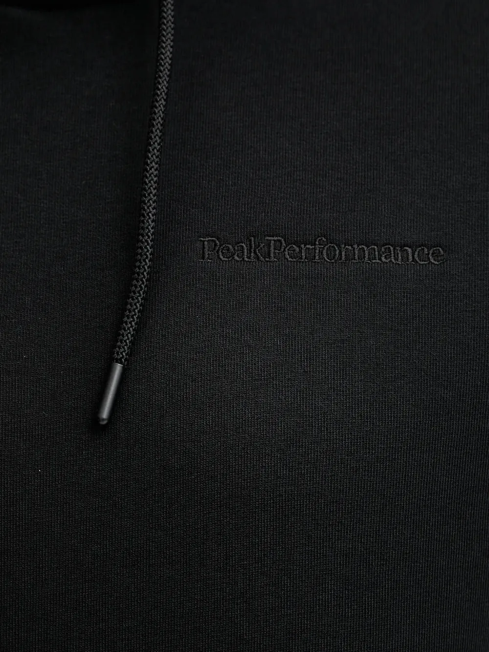 Peak Performance Hooded Logo Sweater In Black