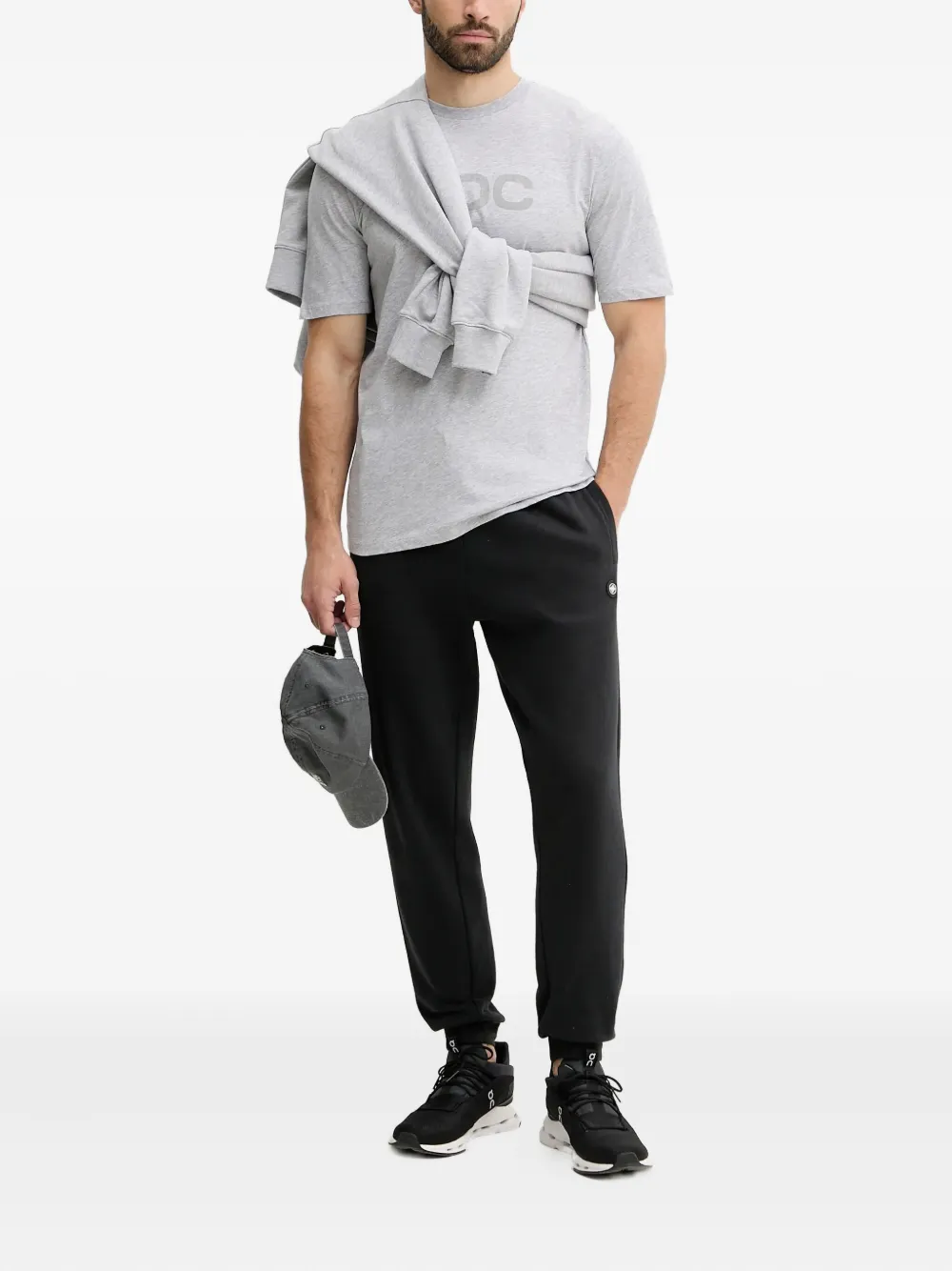 Poc Logo-print Hoodie In Gray
