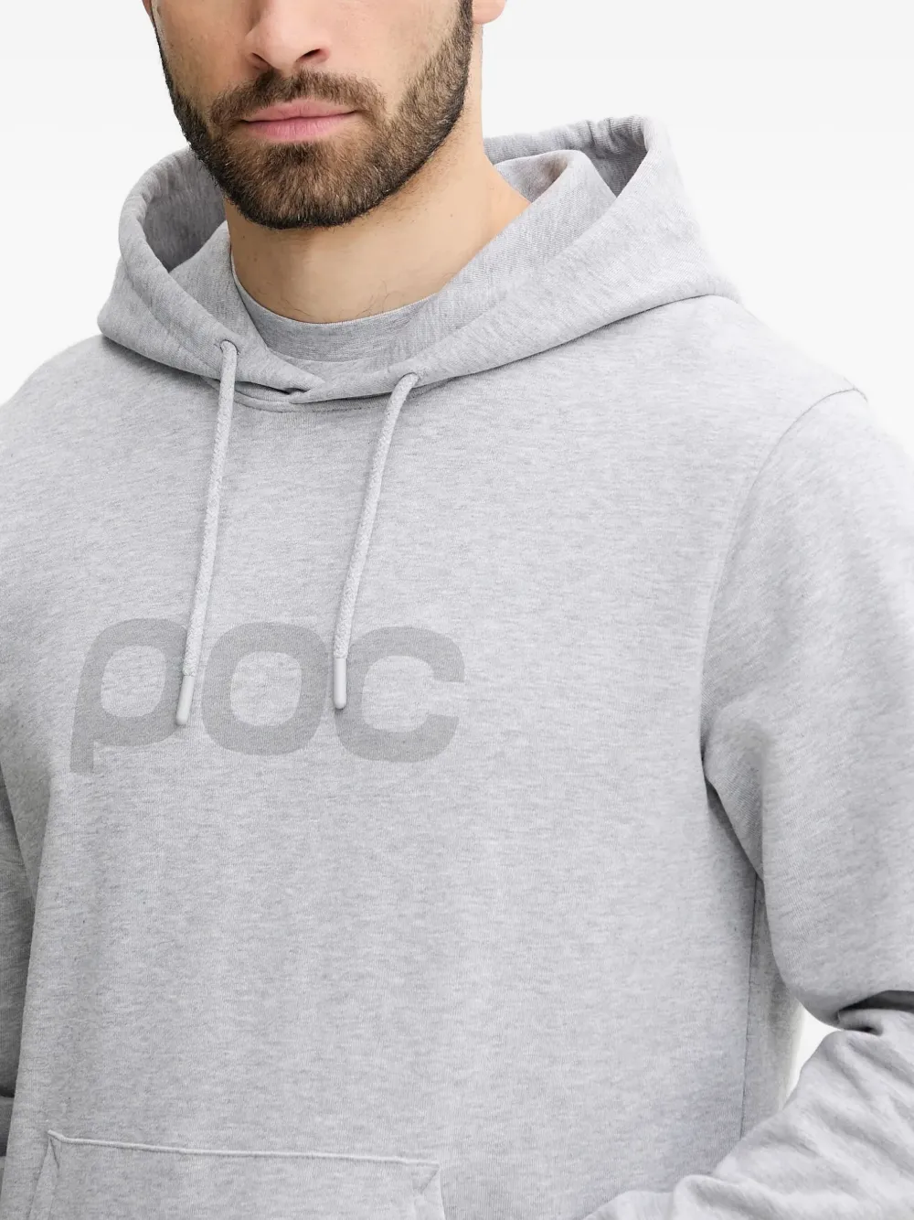 Poc Logo-print Hoodie In Gray