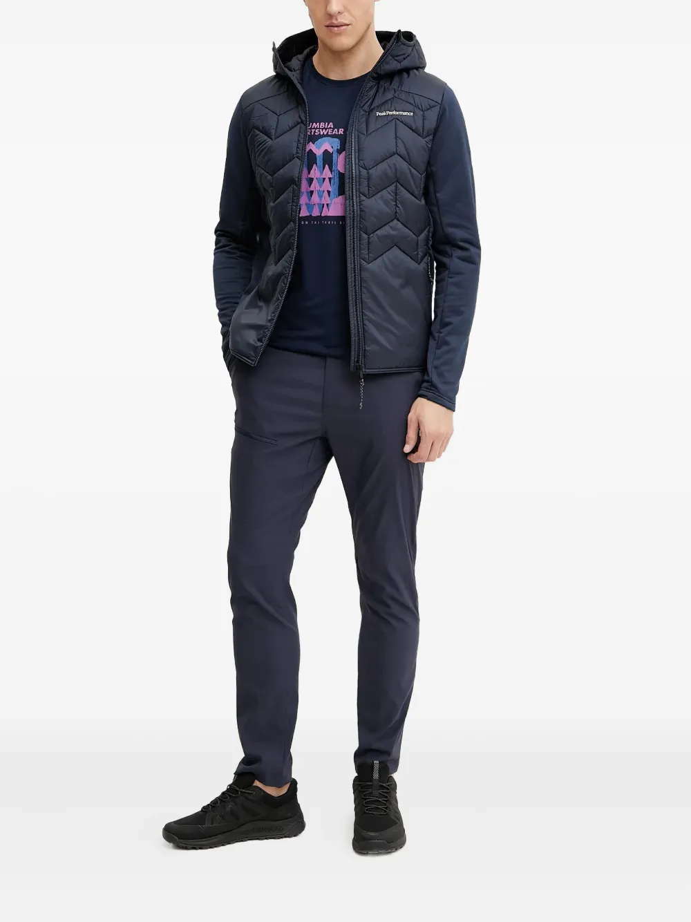 Peak Performance logo-embroidered pants - Blauw