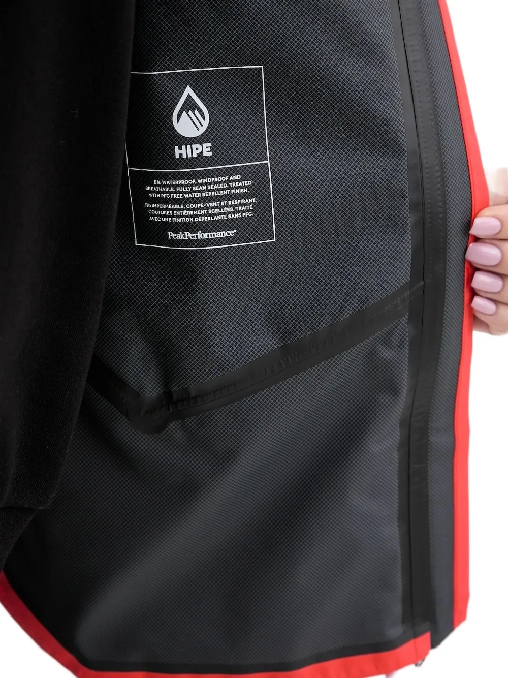 Peak Performance zip-front panelled gilet Rood