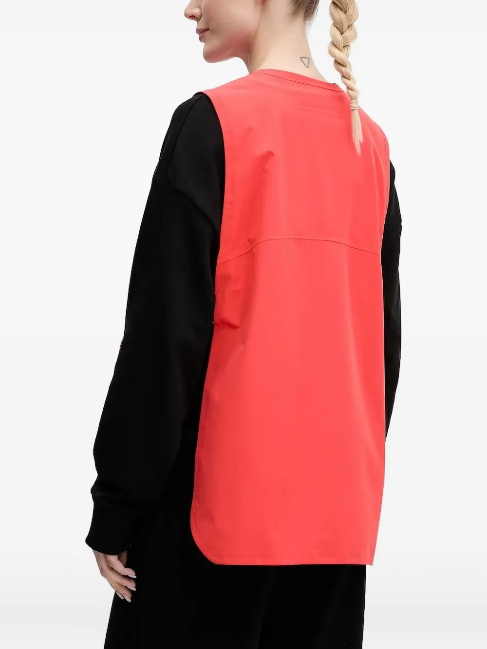 Peak Performance zip-front panelled gilet Rood