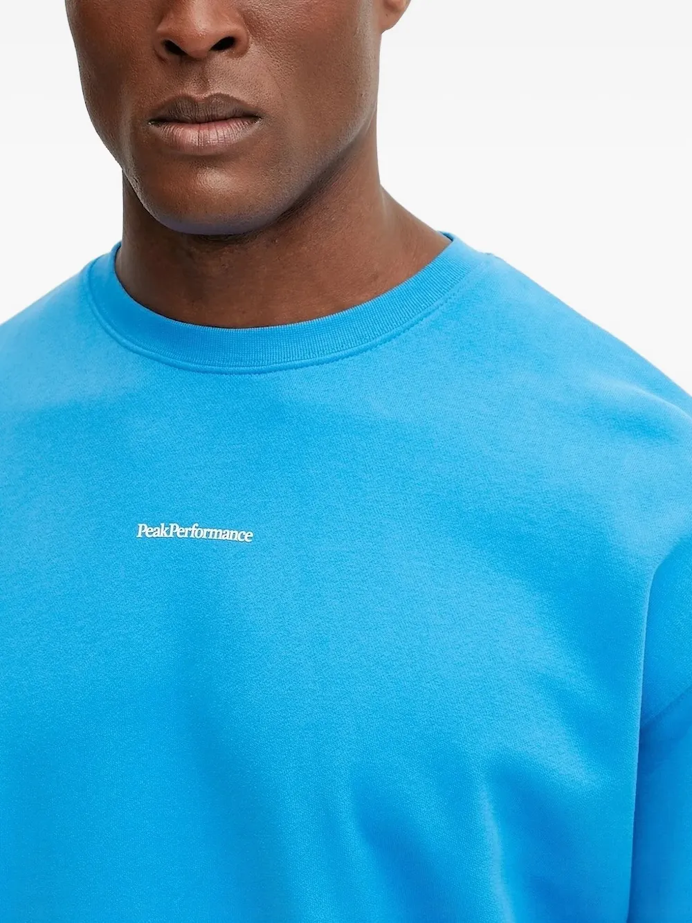 Peak Performance logo-embroidered sweatshirt Blauw
