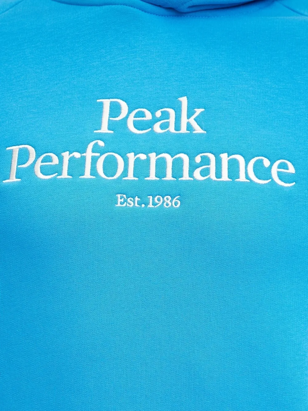 Peak Performance Hoodie met geborduurd logo Blauw