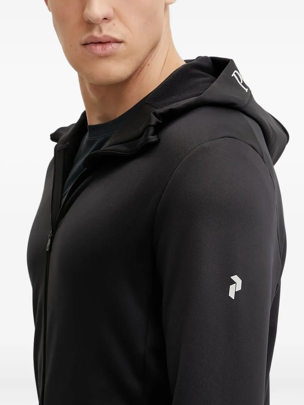 Peak Performance Zip-up Hoodie In Black