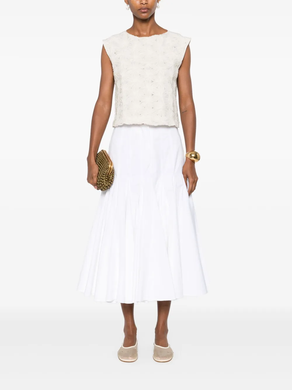 Slowear Shirt met ruches - Wit