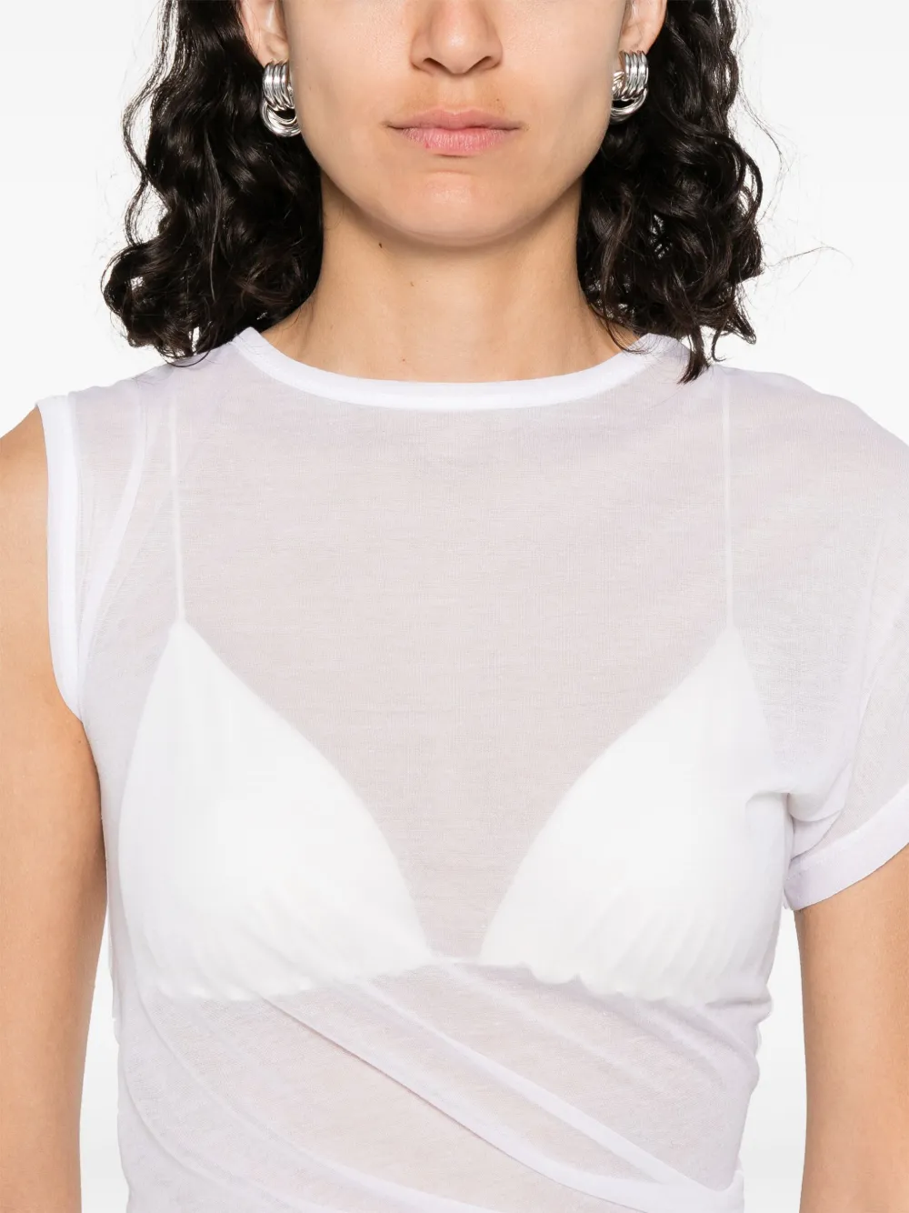 PINKO Semi-doorzichtig T-shirt Wit