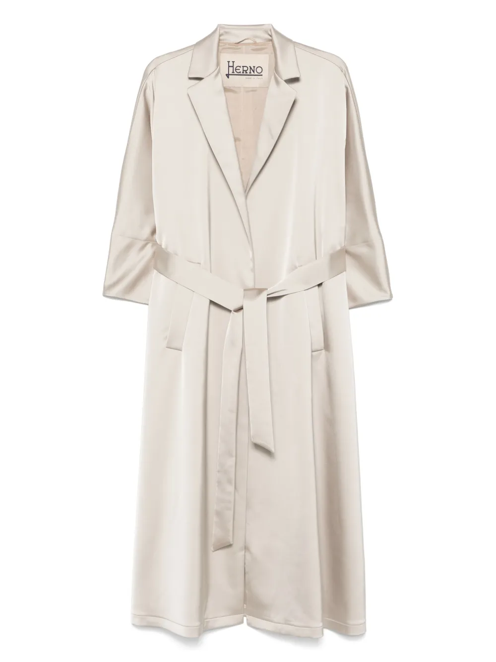 Herno satin trench coat Beige