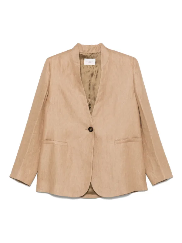 Slowear linen-blend Blazer Brown FARFETCH MY