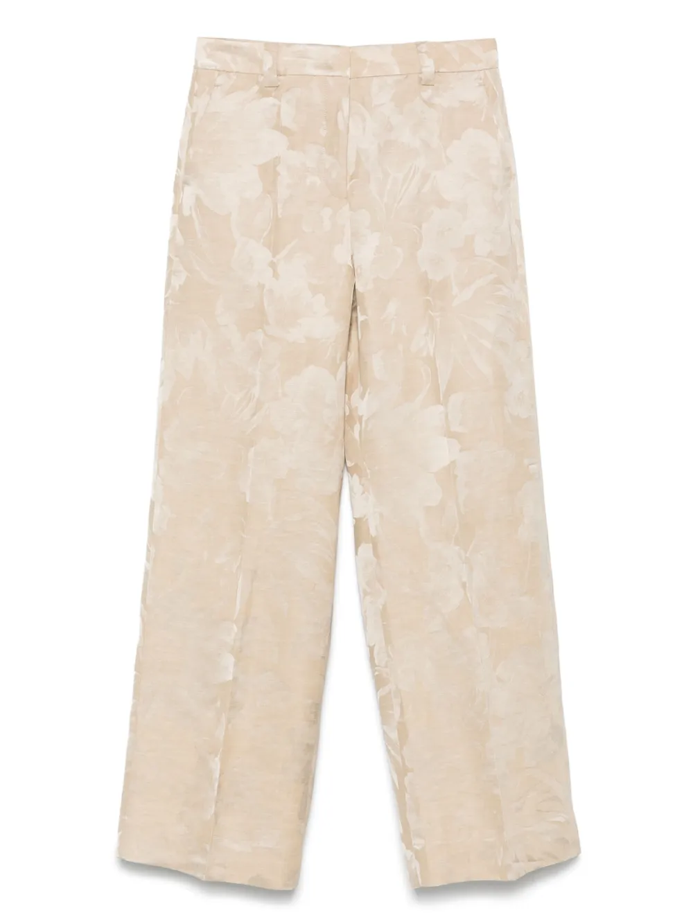 Incotex jacquard trousers Beige