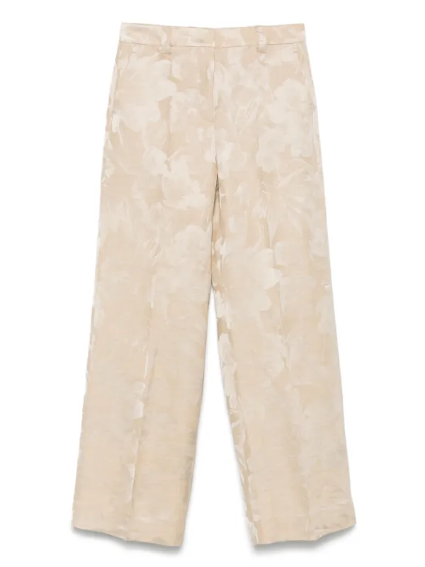 Incotex Jacquard Trousers in Neutrals