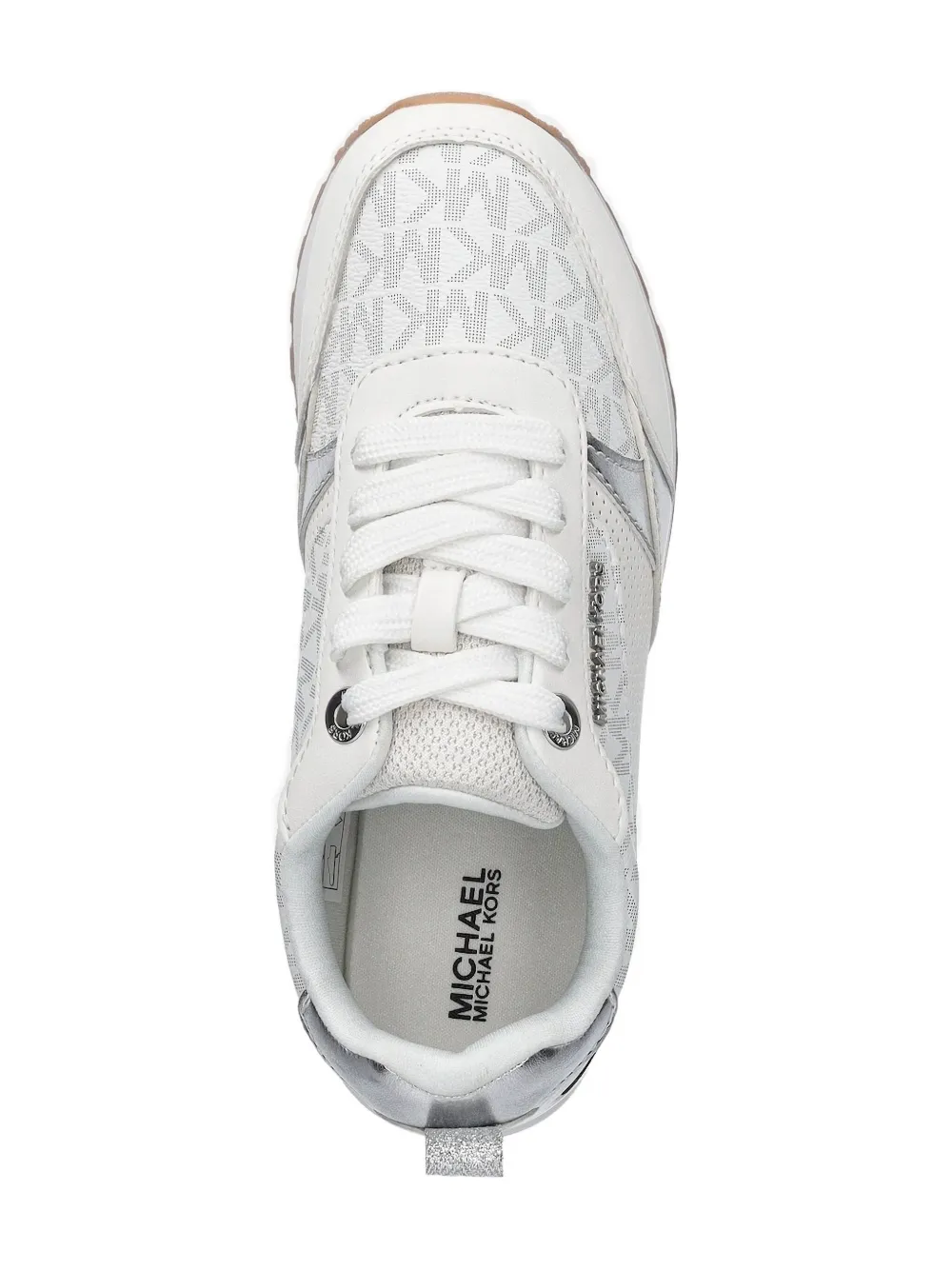 Michael Kors Monogram Logo Sneakers In White