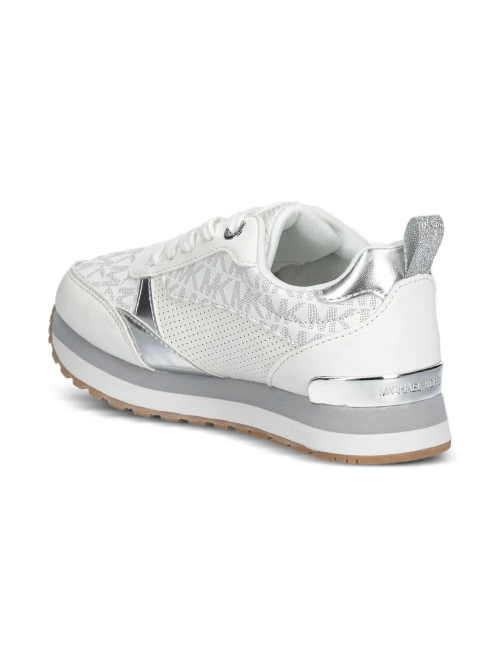 Michael Kors Kids monogram logo sneakers White