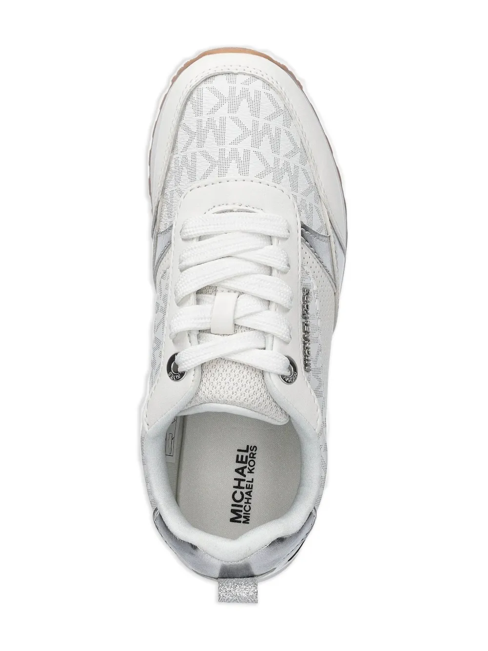 Michael Kors Kids monogram logo sneakers White