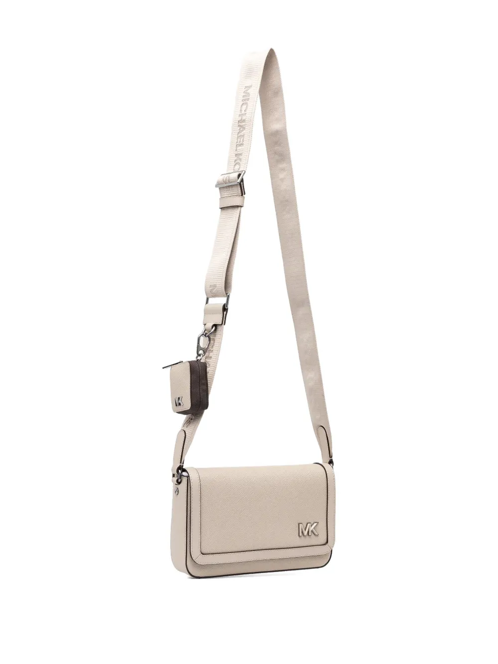 Michael Kors Schoudertas met logoplakkaat Beige