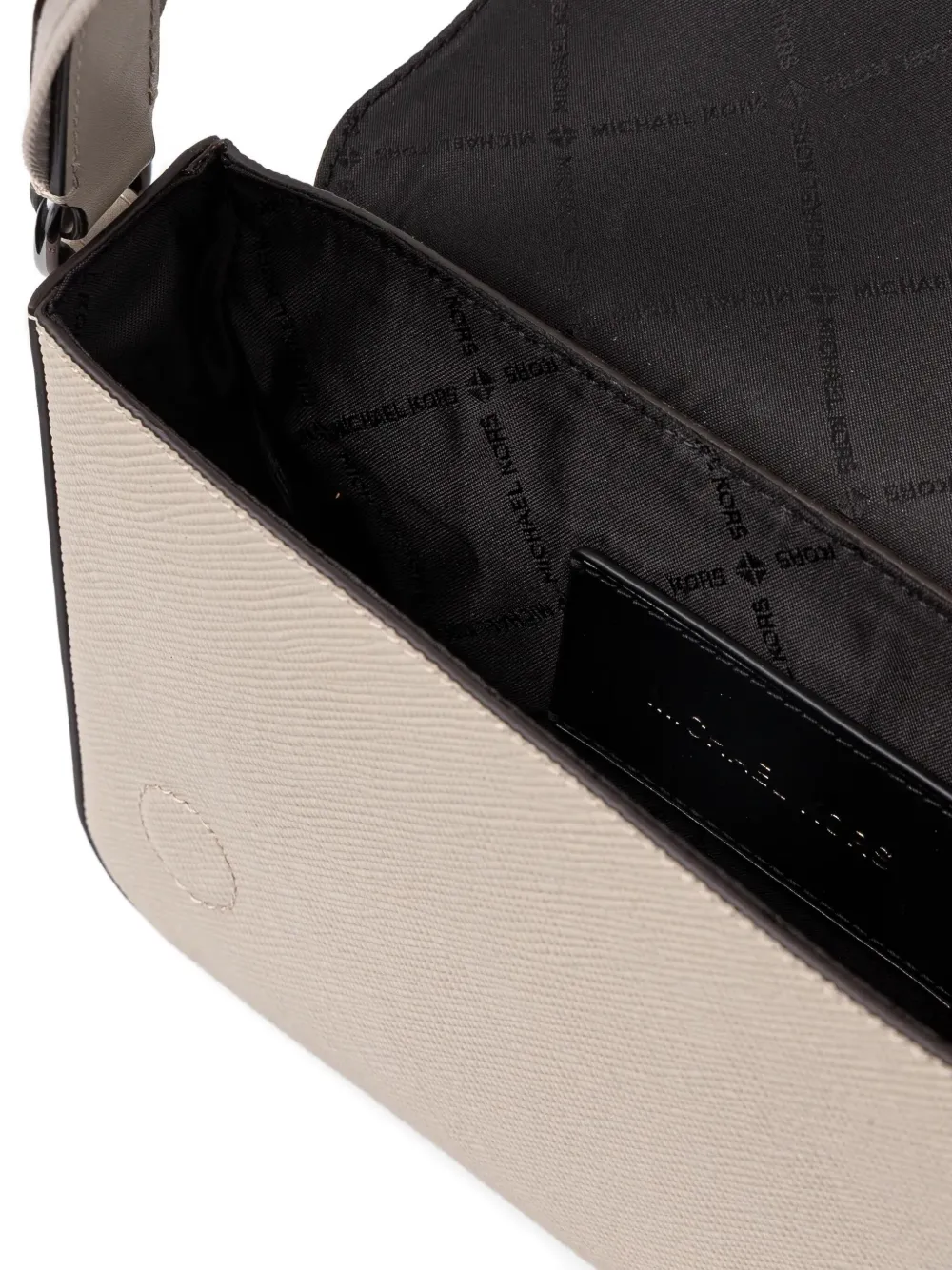 Michael Kors Schoudertas met logoplakkaat Beige