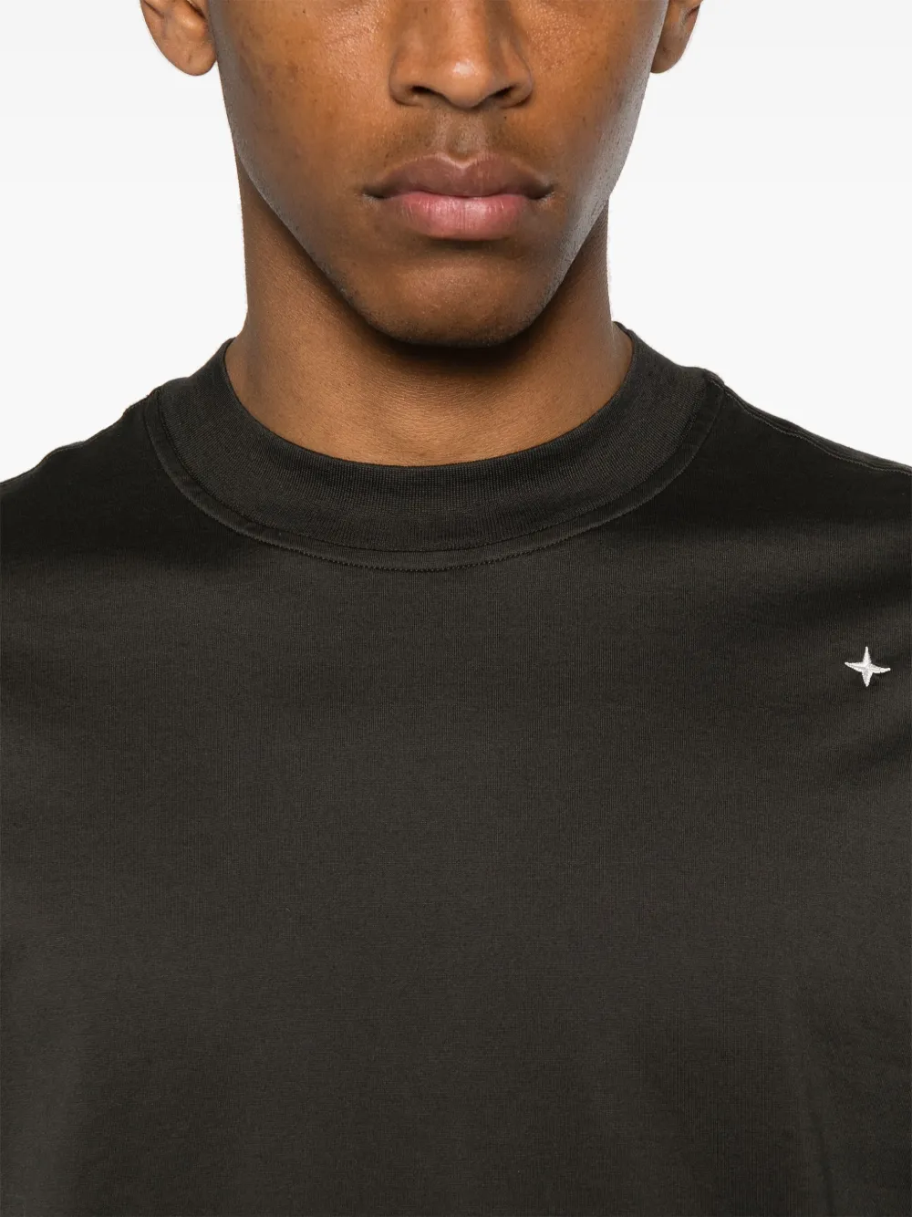 Stone Island Katoenen T-shirt Zwart