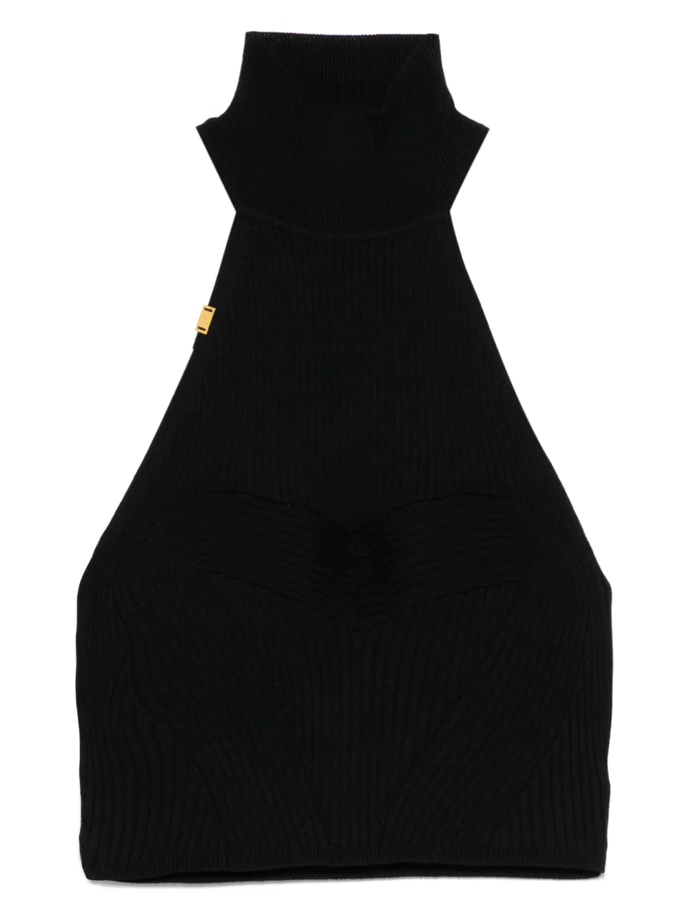 Elisabetta Franchi Geribbelde tanktop Zwart