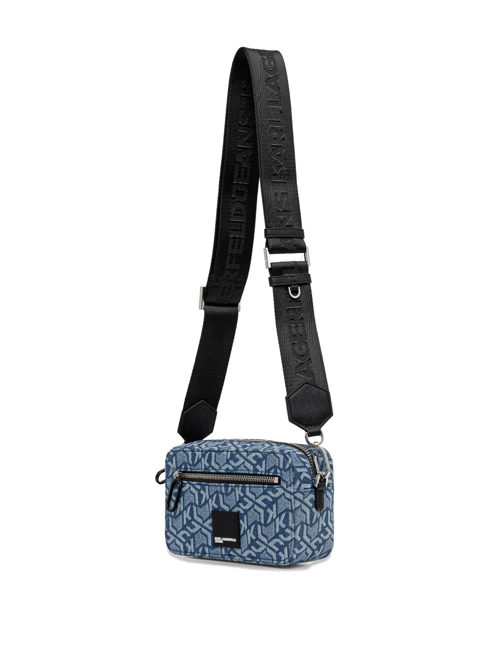 Karl Lagerfeld Jeans Crossbodytas met logopatroon Blauw