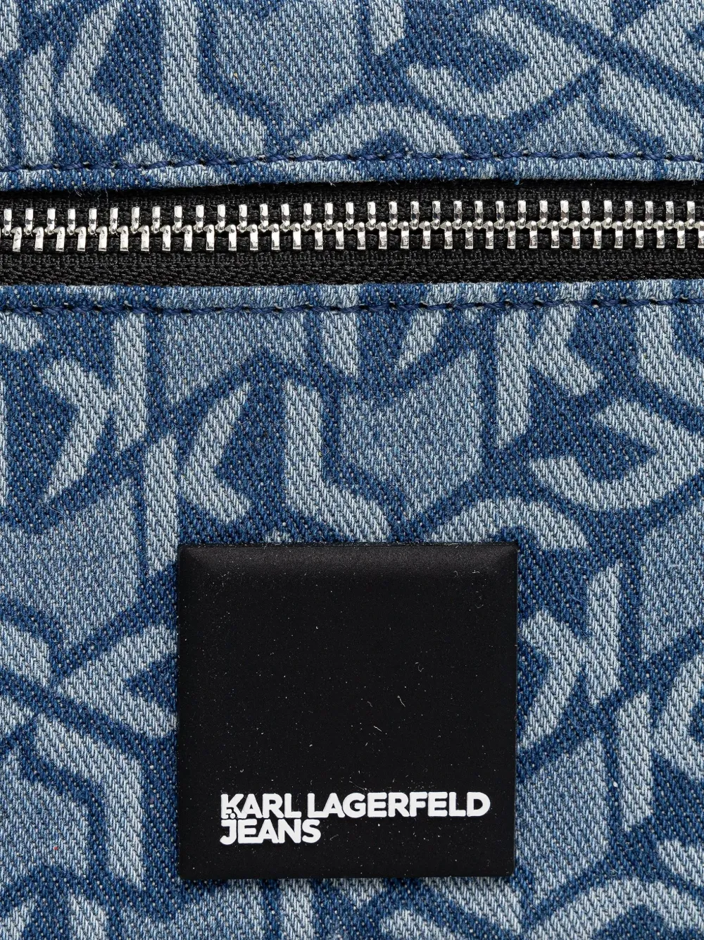 Karl Lagerfeld Jeans Crossbodytas met logopatroon Blauw