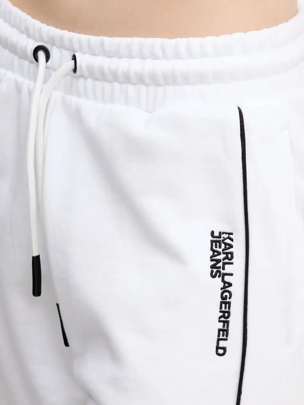 Karl Lagerfeld Jeans Trainingsbroek met zijstreep Wit