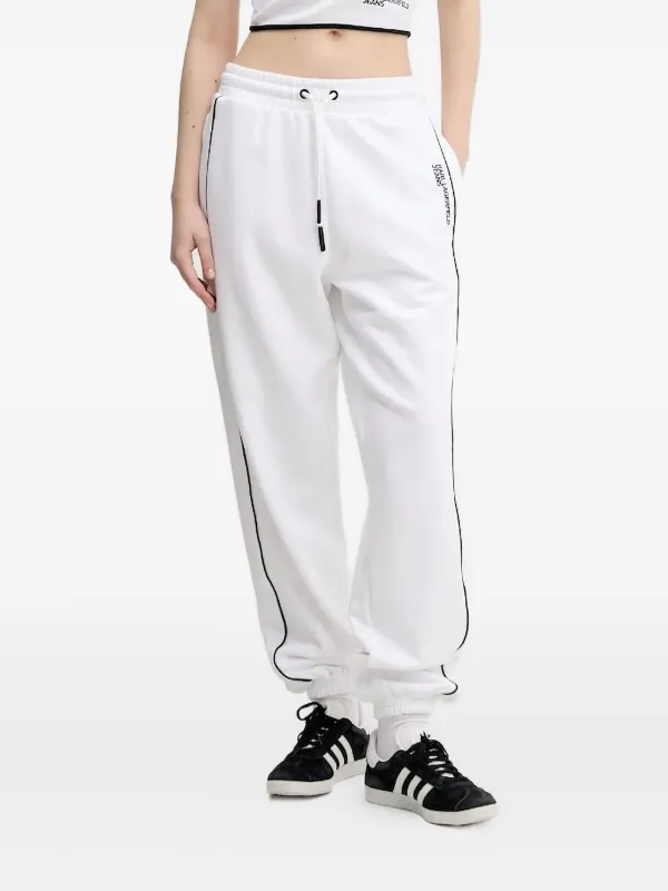 White Stripes Track Stripe Jeans Karl Lagerfeld Jeans Side-stripe