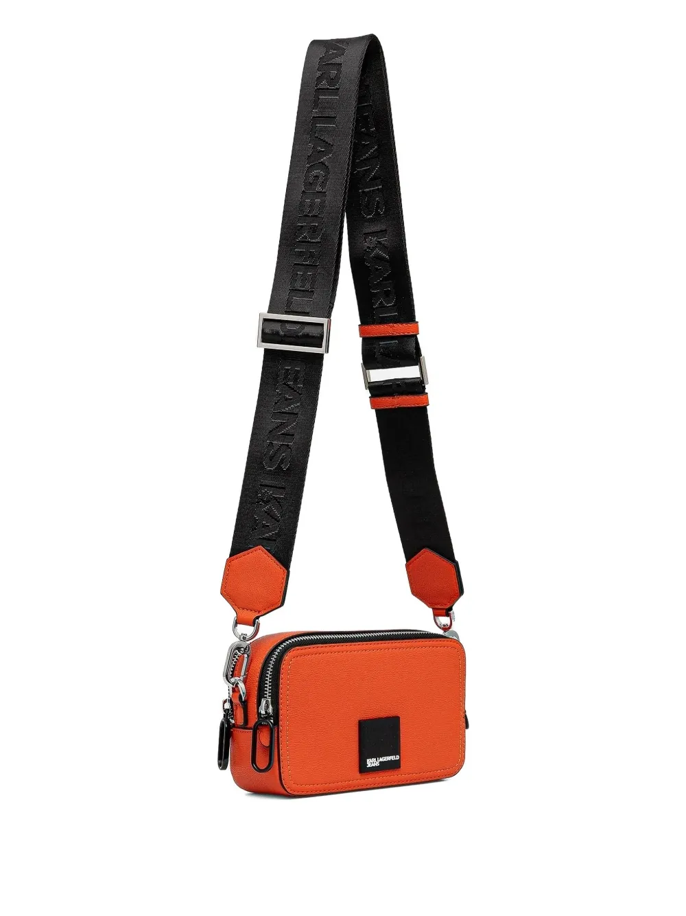 Karl Lagerfeld Jeans double-zip crossbody bag | Orange | Image 1