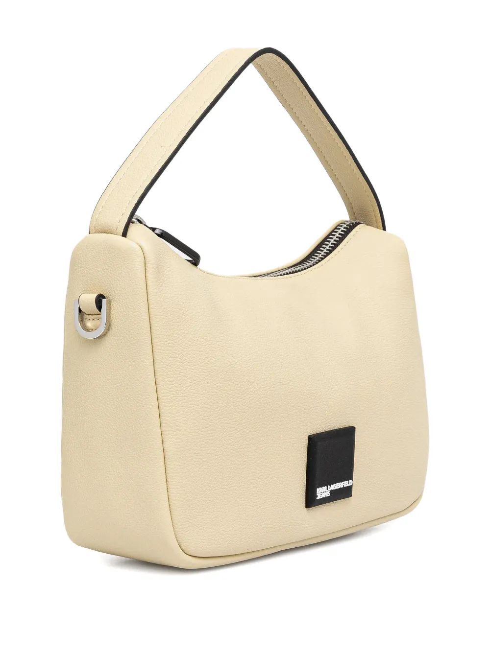 Karl Lagerfeld Jeans Leren schoudertas Beige