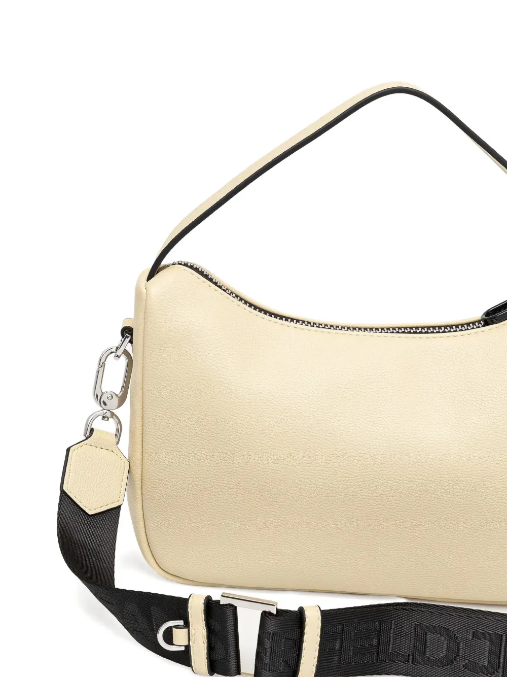 Karl Lagerfeld Jeans Leren schoudertas Beige