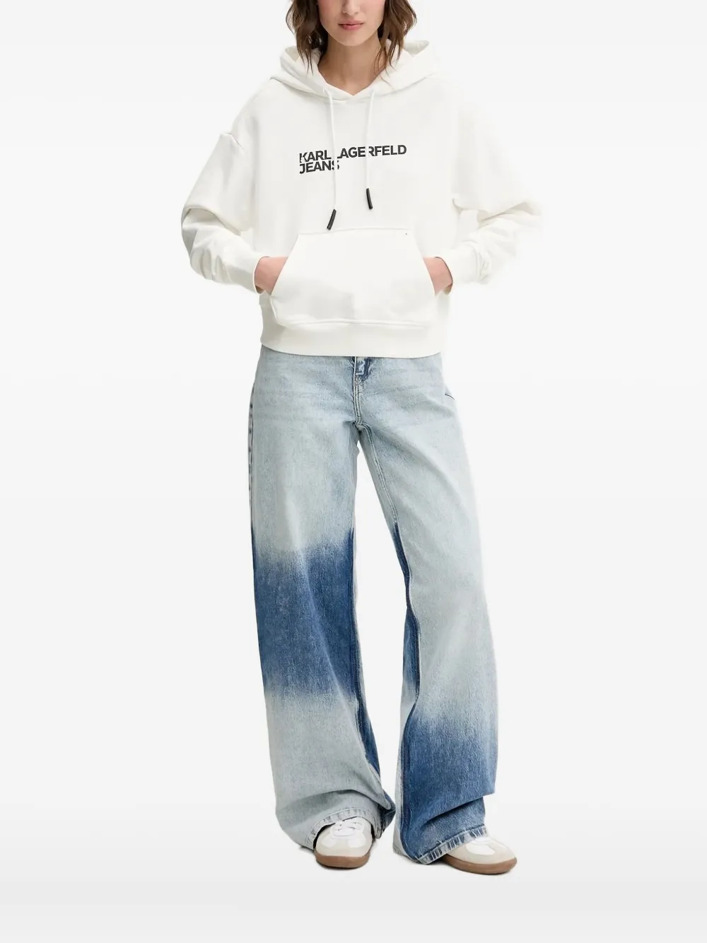 Karl Lagerfeld Jeans Hoodie Wit