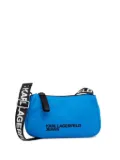 Karl Lagerfeld Jeans logo-strap cross body bag - Blue