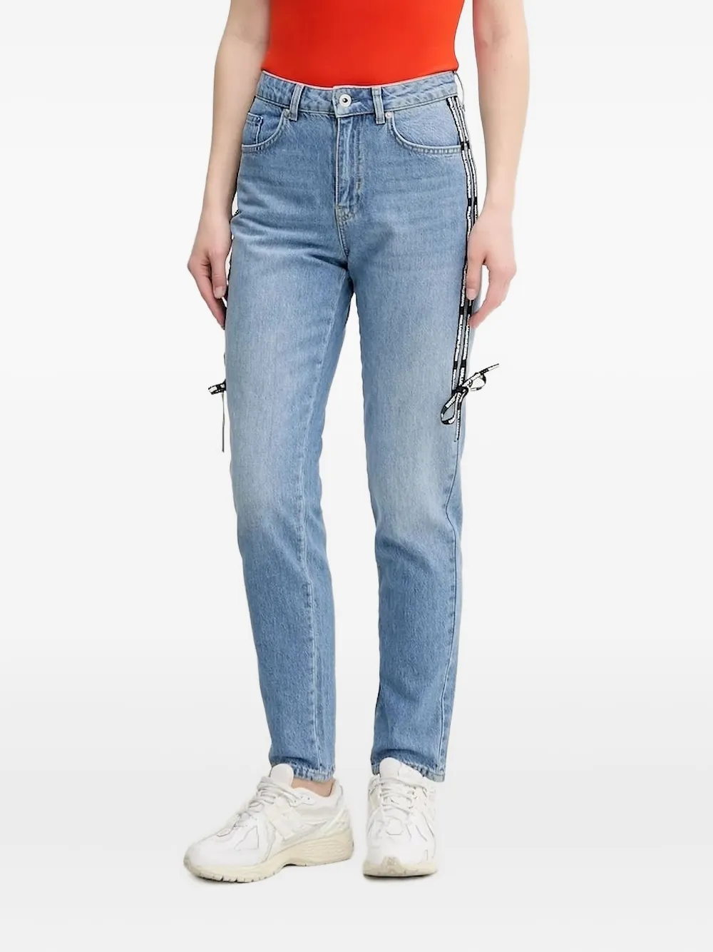 Karl Lagerfeld Jeans met logopatch Blauw