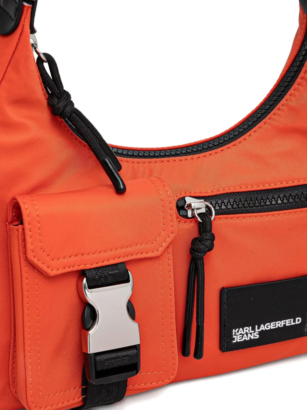 Karl Lagerfeld Jeans Schoudertas met voorzak Oranje