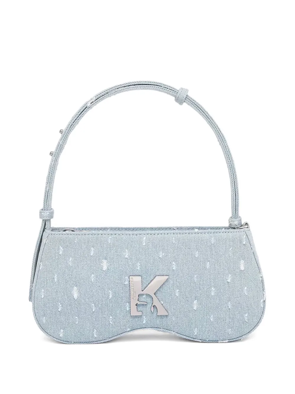 Karl Lagerfeld Jeans Schoudertas met denim-effect Blauw
