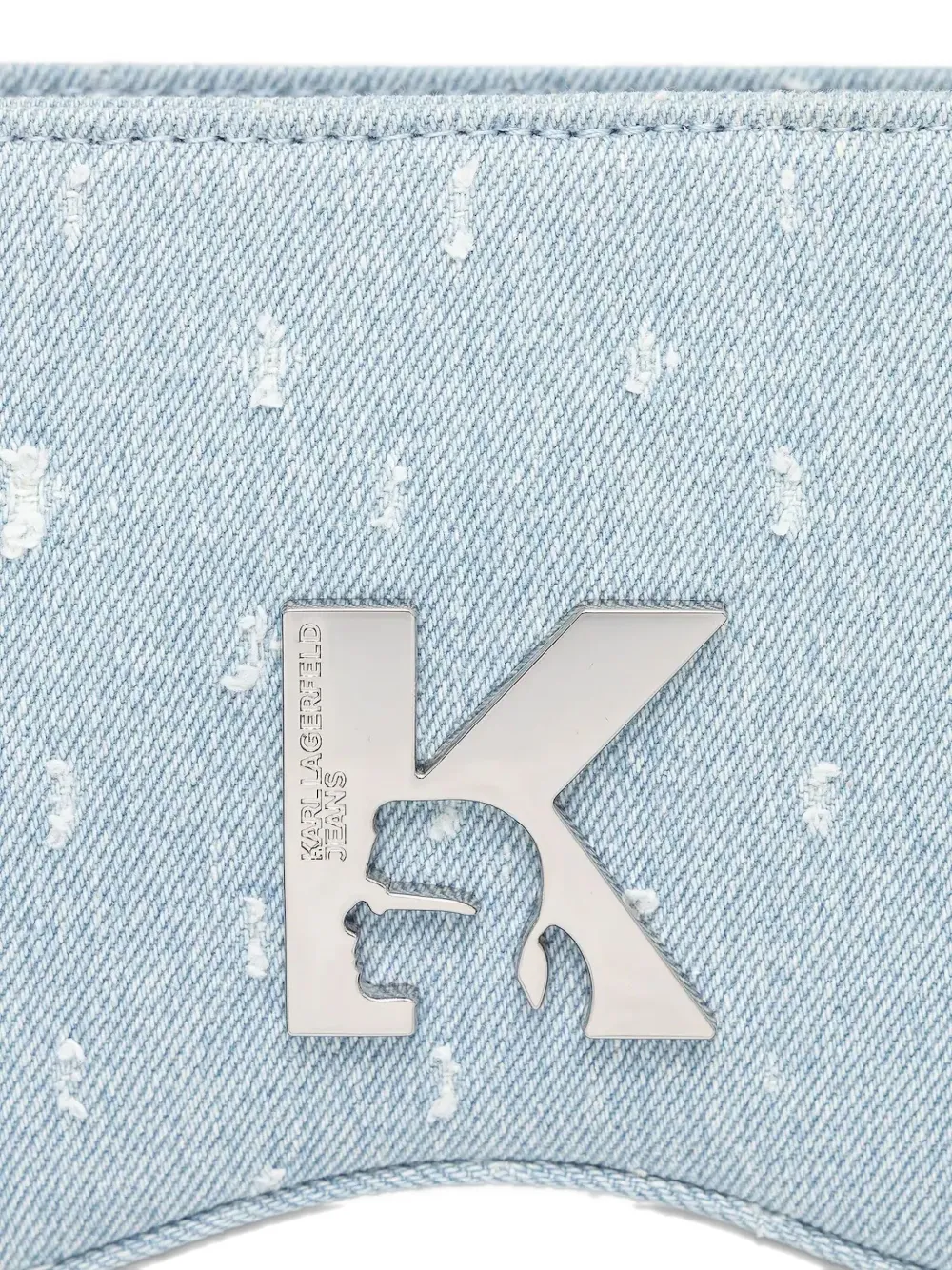 Karl Lagerfeld Jeans Schoudertas met denim-effect Blauw