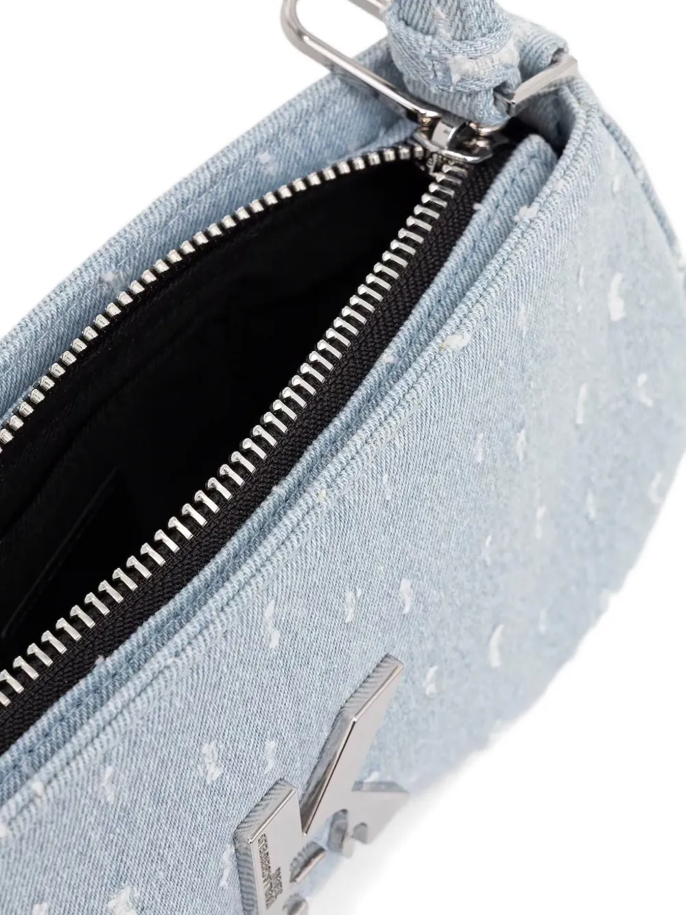 Karl Lagerfeld Jeans Schoudertas met denim-effect Blauw