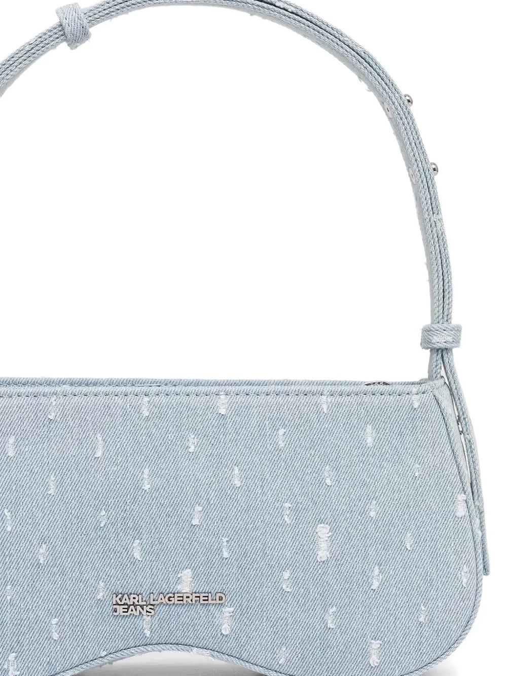 Karl Lagerfeld Jeans Schoudertas met denim-effect Blauw