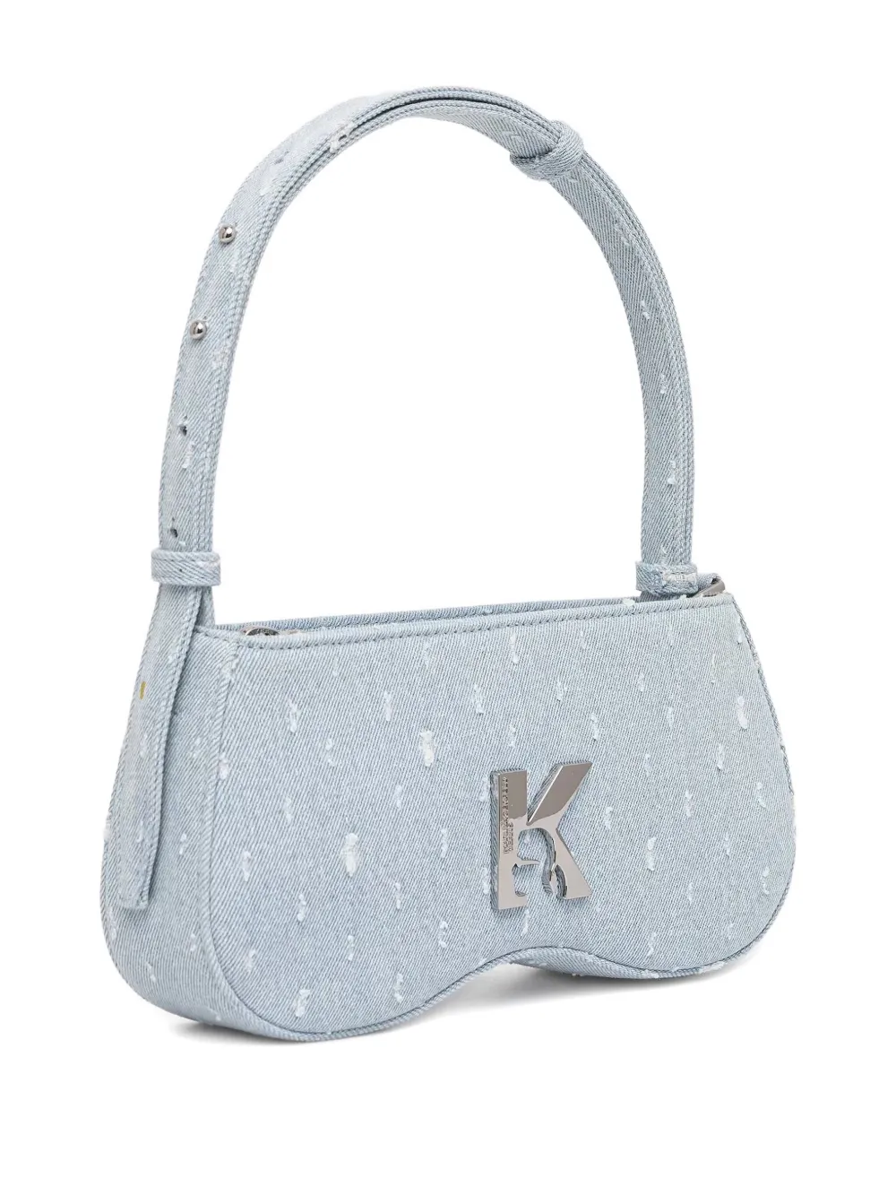 Karl Lagerfeld Jeans Schoudertas met denim-effect - Blauw