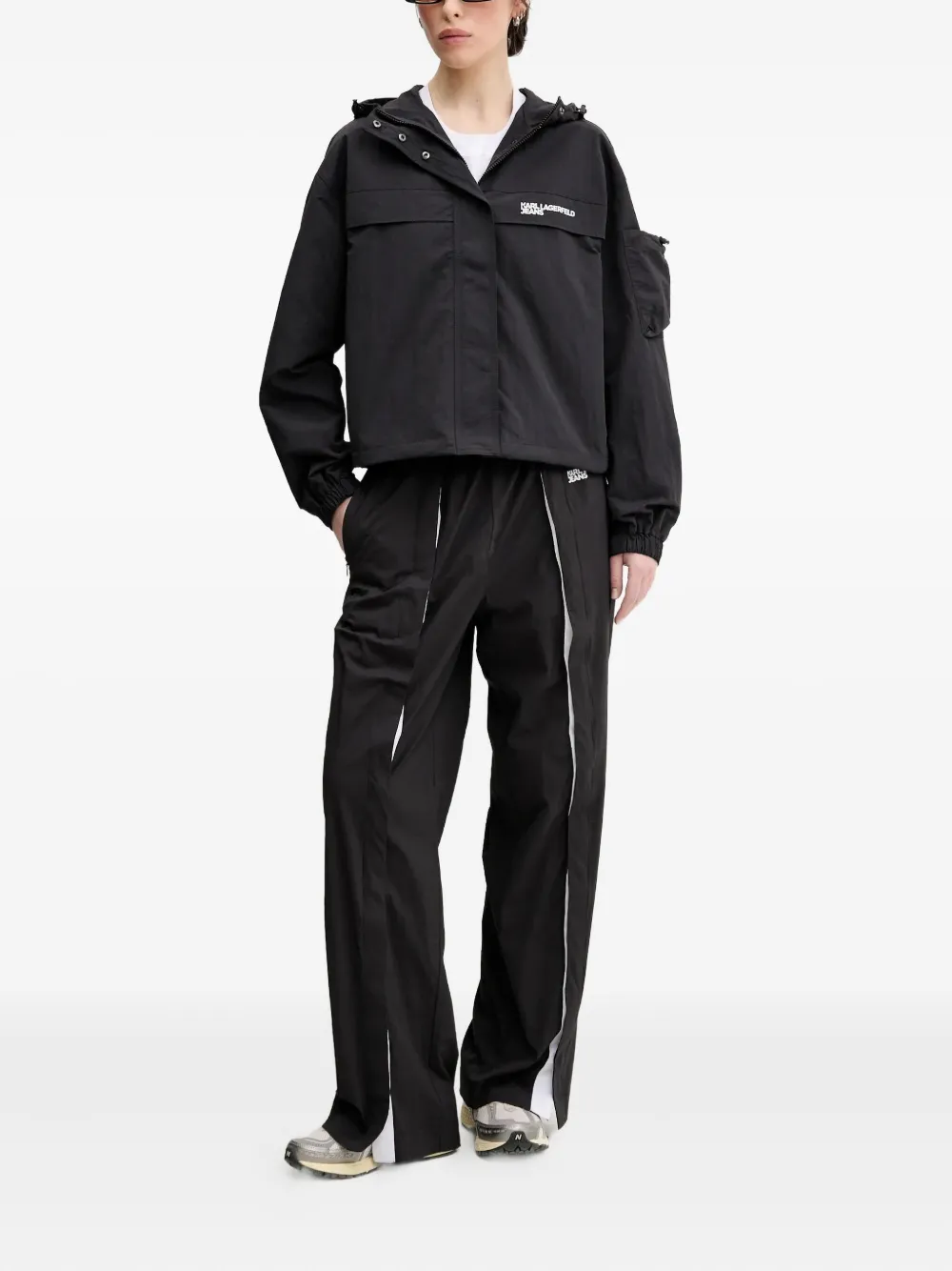 Karl Lagerfeld Jeans logo-detail hooded jacket | Oversized Jackets | Image 2
