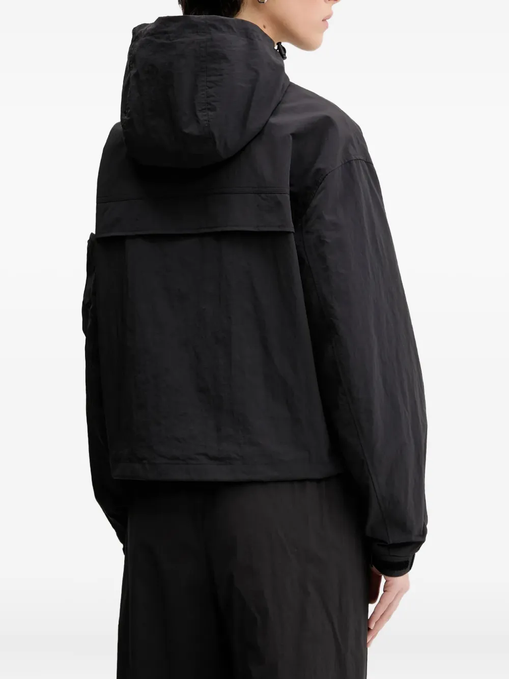 Karl Lagerfeld Jeans Logo-detail Hooded Jacket In Black