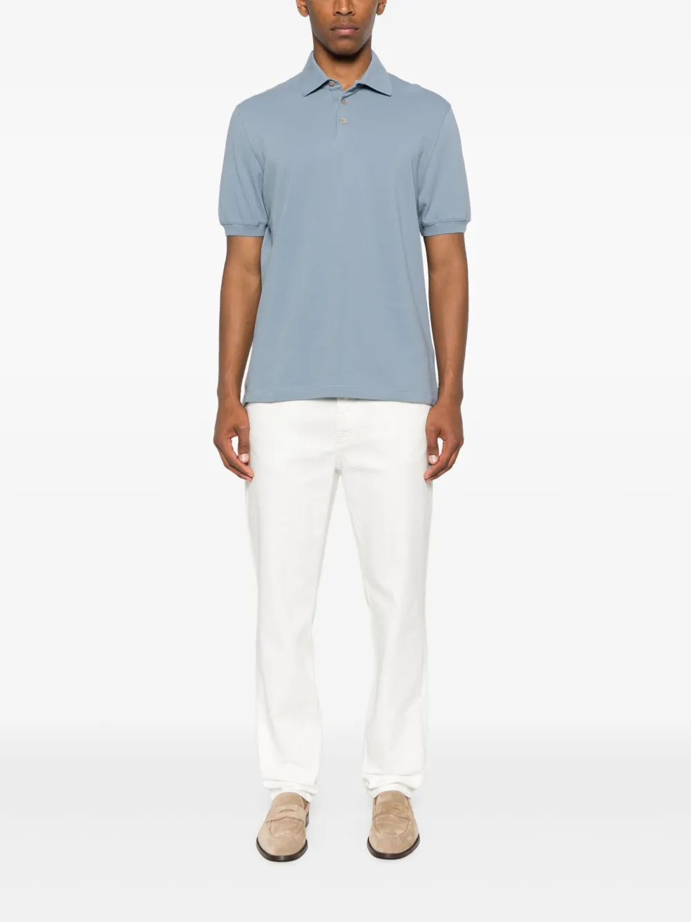 Brunello Cucinelli Katoenen poloshirt - Blauw