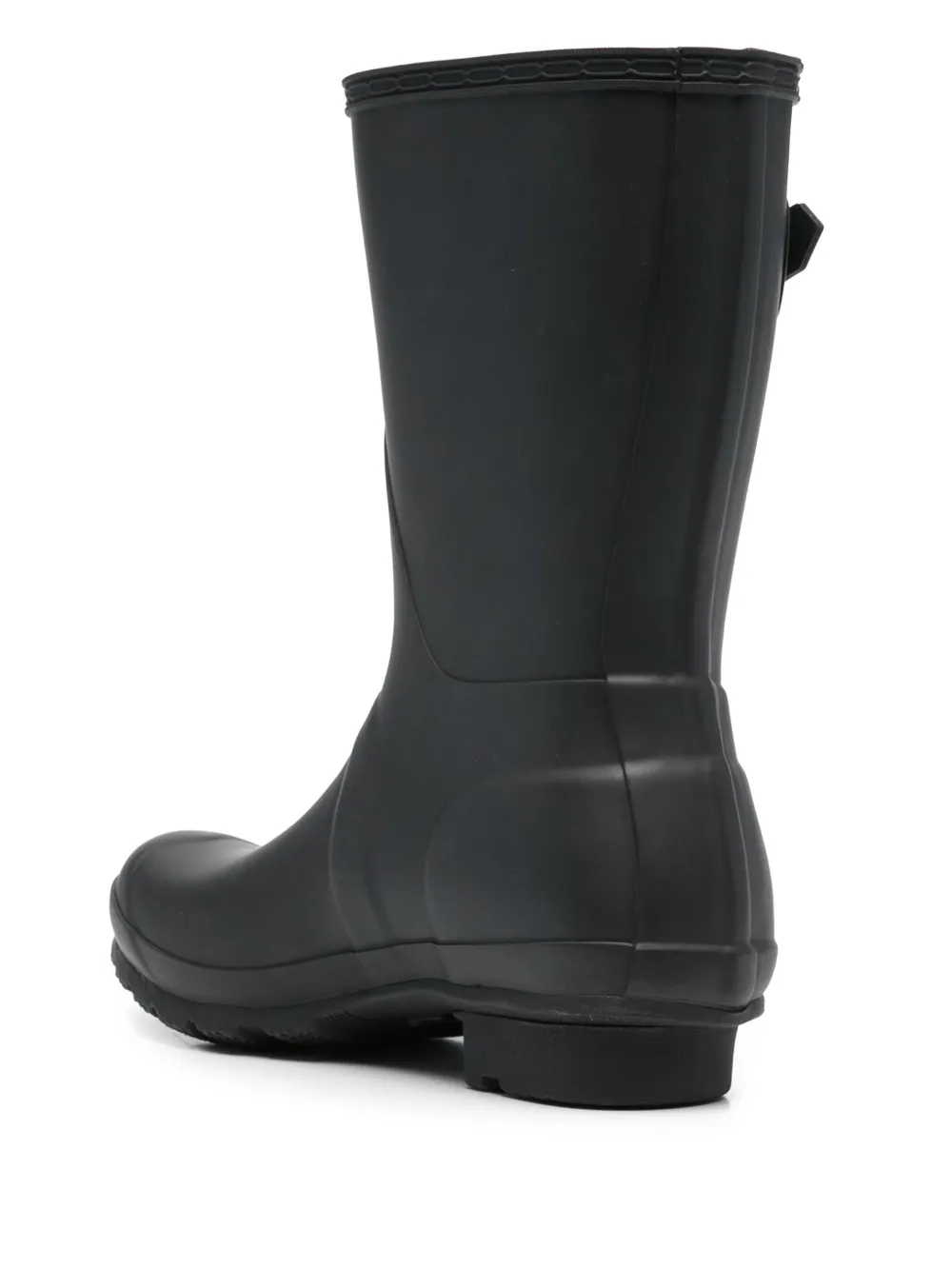 Hunter 25mm logo-patch knee-high rain boots Black