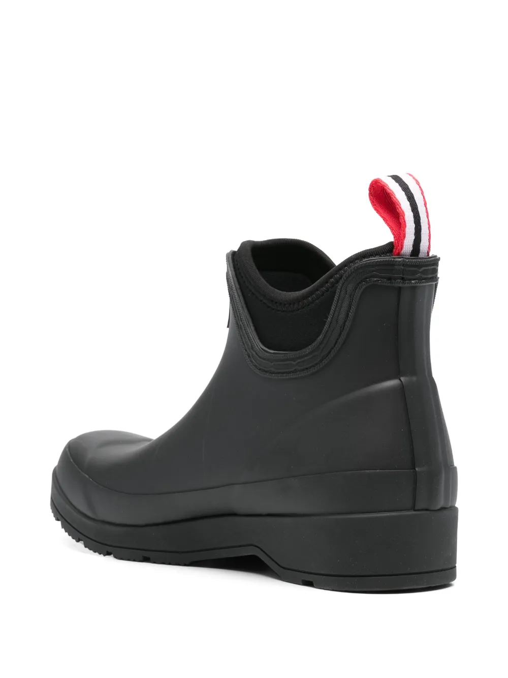 Hunter 30mm logo-patch ankle rain boots Black